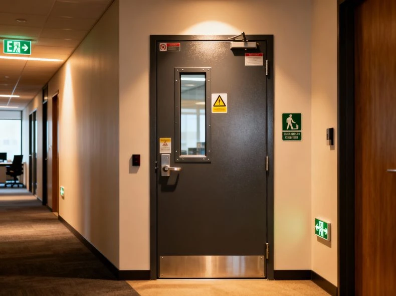 Professional Fire Rated Steel Door Installation In Modern Commercial Building