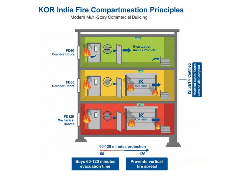 KorIndia Fire Compartmentation Diagram Infographic 1
