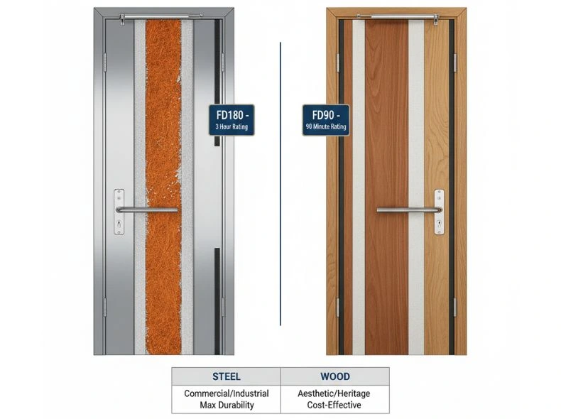 Kor India Steel Vs Wooden Fire Doors Comparison